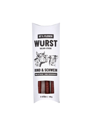 Schnauze und Co, Wurst Salami Sticks Snack 49g für Hunde