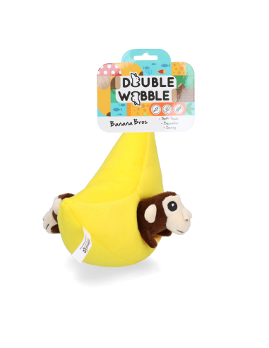 Double Wobble Banana Bros( Nachhaltiges Dog Toy)