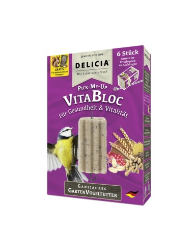 DELICIA VitaBloc 6St Premium Wildvogelfutter-Block