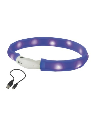 LED Leuchthalsband, breit "VISIBLE"  25 mm, versch. Gr.
