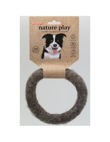 Nature Spiel-Ring 15cm Grau, 100% Schafwolle