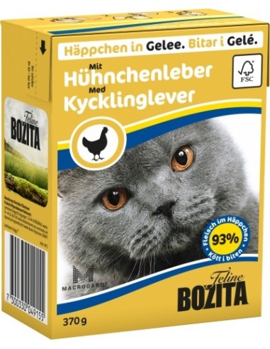Bozita Cat Häppchen in Gelee od. Soße, Versch. Sorten, 370gT