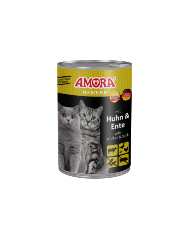 AMORA Cat Fleisch Pur Huhn+Ente 400gD