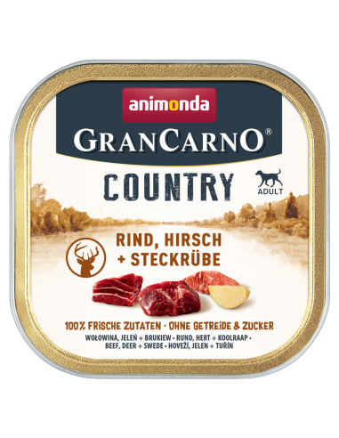 GranCarno Country Adult Rind Hirsch + Steckrübe 150gS