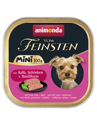 Vom Feinsten Dog Mini Adult Kalb,Schink+Bas.100g
