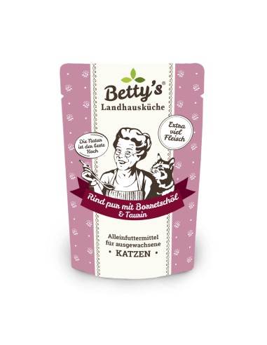 Betty's Katze Rind pur Borretschöl 100gP