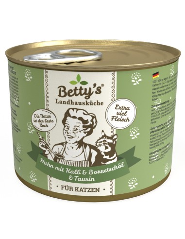 Betty's Katze Huhn & Kalb Borretschöl 200gD