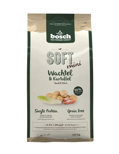 Bosch Soft Mini Wachtel+Kart 1kg