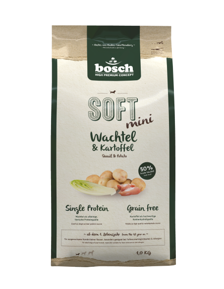 Bosch Soft Mini Wachtel+Kart 1kg