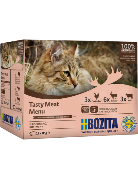 Bozita Cat Happen in Gelee MP Fleisch Menü II 12x85gP