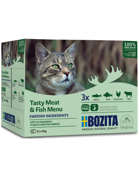 Bozita Cat HiGele Fleisch+Fisch 12x85gP
