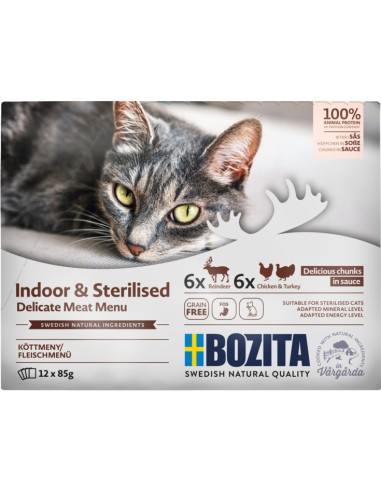 Bozita Cat Häppchen in Sauce Indoor+Sterilised 12x85gP