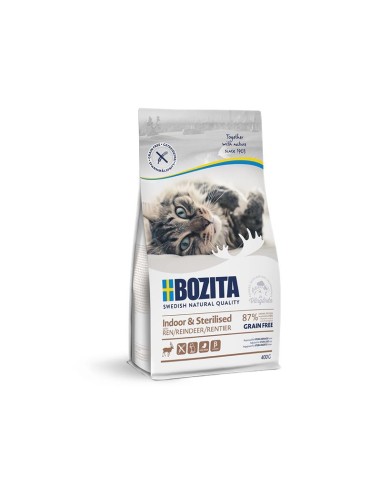 Bozita Cat Indoor+St Grain free Reind 400g