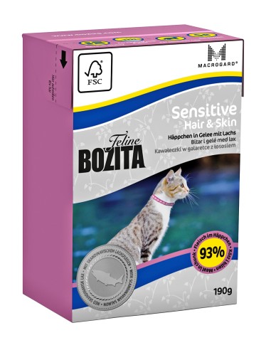 Bozita Feline Hair+Skin Sensitive 190gT