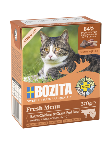 Bozita Cat Tetra HiG Sterilised mit Huhn & Rind 370gT