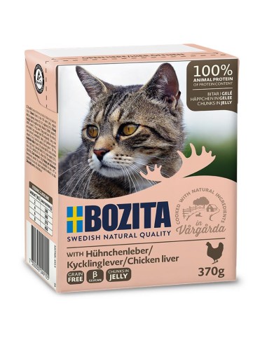 Bozita Cat Häppchen in Gelee Hühnerleber 370gT