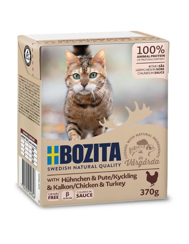 Bozita Cat Häppchen in Sauce Huhn-Pute 370gT