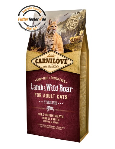 Carnilove Cat Lamb+Wilds. 6kg