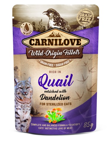 Carnilove Cat Quail+Dandelion 85gP