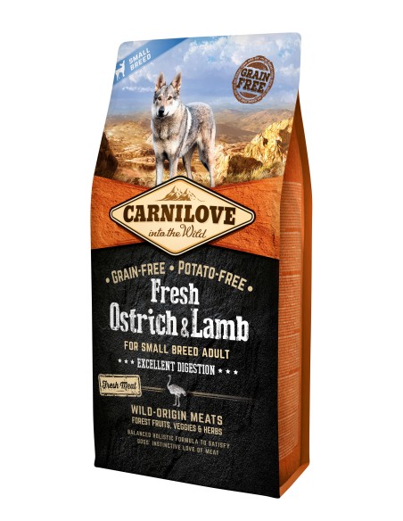 Carnilove Dog Fresh Sm Ostr+Lam 6kg