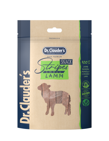 Dr. Clauder Dog Snack Stripes Small Lammfleisch 80g