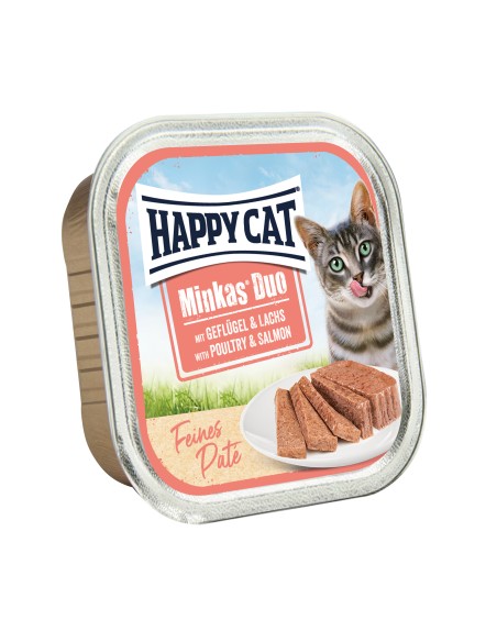 HappyCat Minkas Duo Geflügel & Lachs Pat√© 100gS