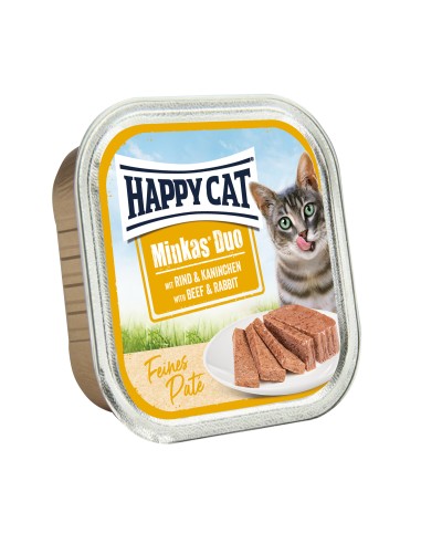 HappyCat Minkas Duo Rind & Kaninchen Pat√© 100gS