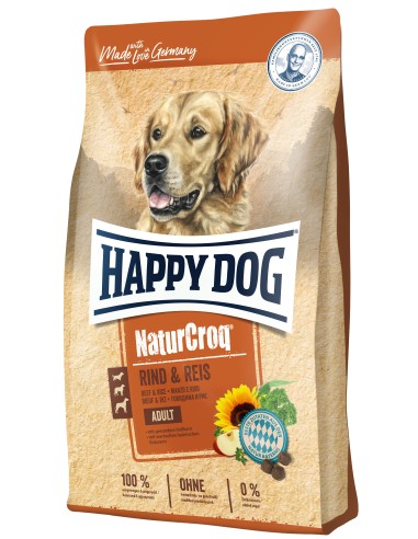 HappyDog NaturCroq Rind Reis 1kg