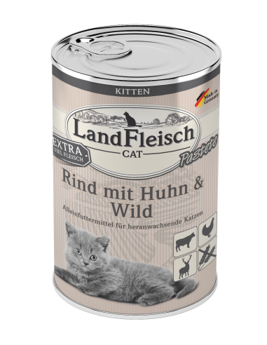 Landfleisch Cat Kitten Rind+Huhn400gD