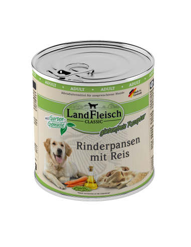 LandFleisch Dog Classic Rinderpansen mit Reis 800gD