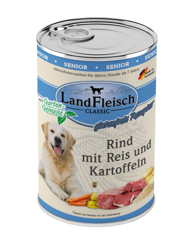 LandFleisch Dog Classic Senior Rind mit Kart. 400gD