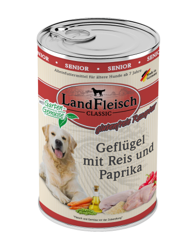 LandFleisch Dog Classic Senior Gefl.+Paprika 400gD