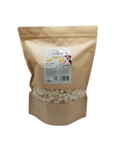 LandSnack Dog Popcorn mit Leber und Kräutern 450g