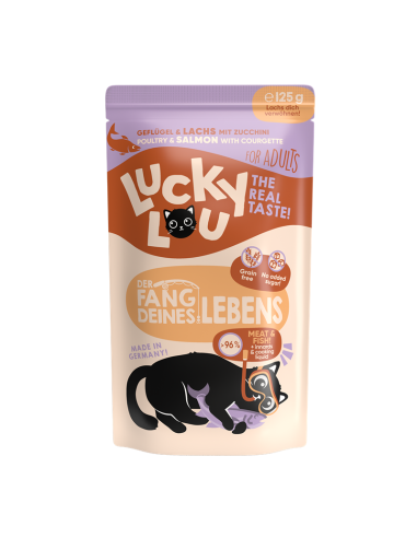 Lucky Lou LS Adult Geflügel+Lachs 125gP