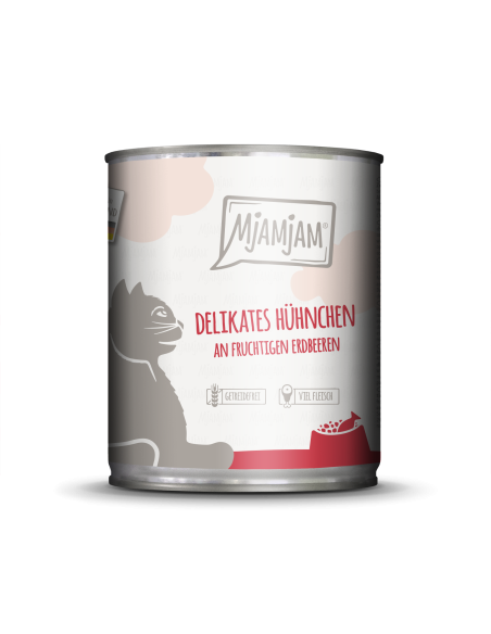 MjAMjAM Katze - Hühnchen+Erdbeeren 800gD