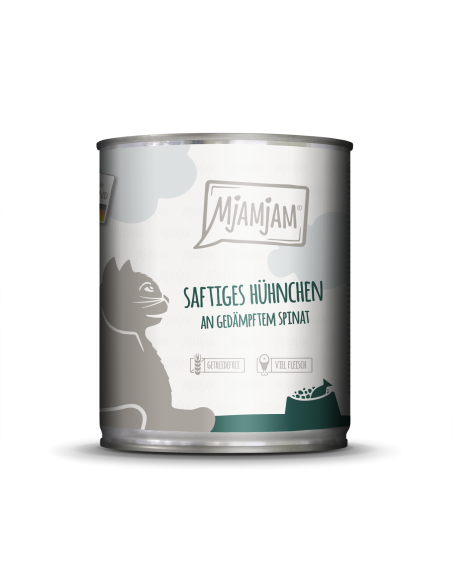 MjAMjAM Katze - Huhn+Spinat 800gD