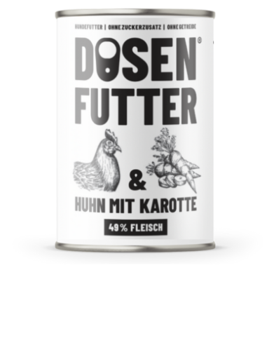 Schnauze & Co Dosenfutter Huhn mit Karotte 400gD