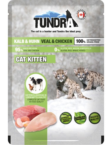 Tundra Cat Pouchpack Kitten Kalb & Huhn 85g 85gP