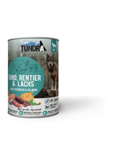 Tundra Dog Rind, Rentier & Lachs 400gD