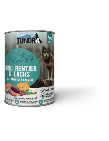 Tundra Dog Rind, Rentier & Lachs 800gD