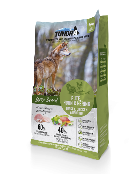 Tundra Dog Large Breed Pute, Huhn & Hering 3,18kg