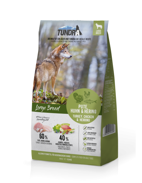 Tundra Dog Large Breed Pute, Huhn & Hering 11,34kg