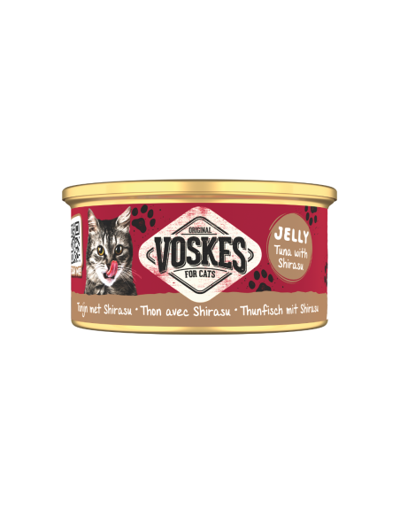 Voskes JELLY WETFOOD THUNFISCH MIT SHIRASU 85gT