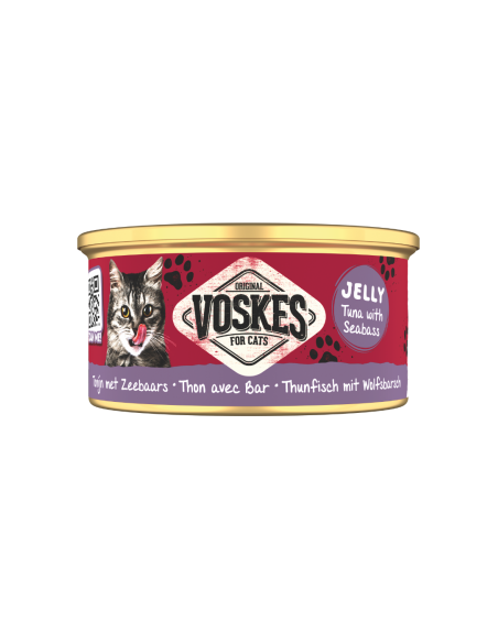 Voskes JELLY WETFOOD THUNFISCH MIT WOLFSBARSCH 85gT