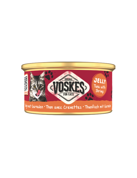 Voskes JELLY WETFOOD THUNFISCH MIT GARNELEN 85gT