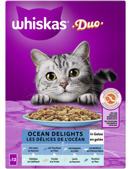 Whiskas Duo Ocean Delights Gelee 12x85gP