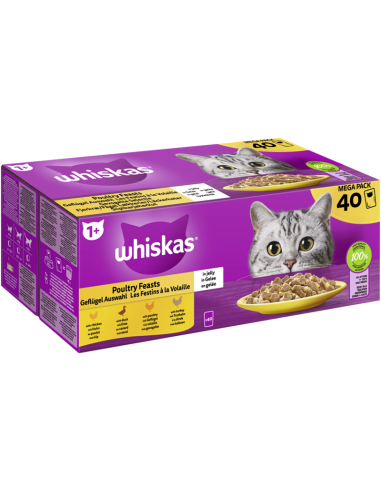 Whiskas  M.P. 1+ Geflügel Auswahl in Gelee 40x85gP