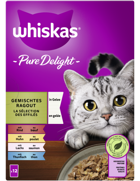 Whiskas Pure Del. Gem. Rag Gelee 12x85gP