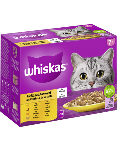 Whiskas 7+ Geflügel Auswahl Gelee 12x85gP