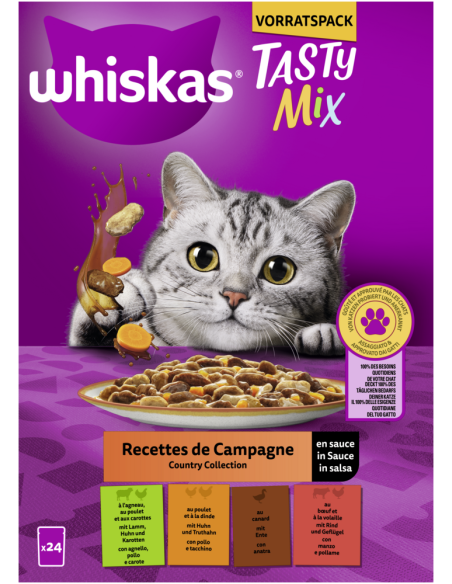 Whiskas M.P Tasty Mix CountryCol Sauce 24x85gP